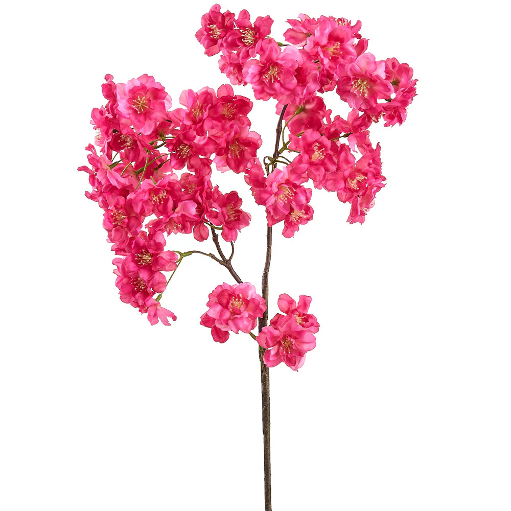 30" Cherry Blossom Silk Flower Stem -Beauty (Pack of 8)