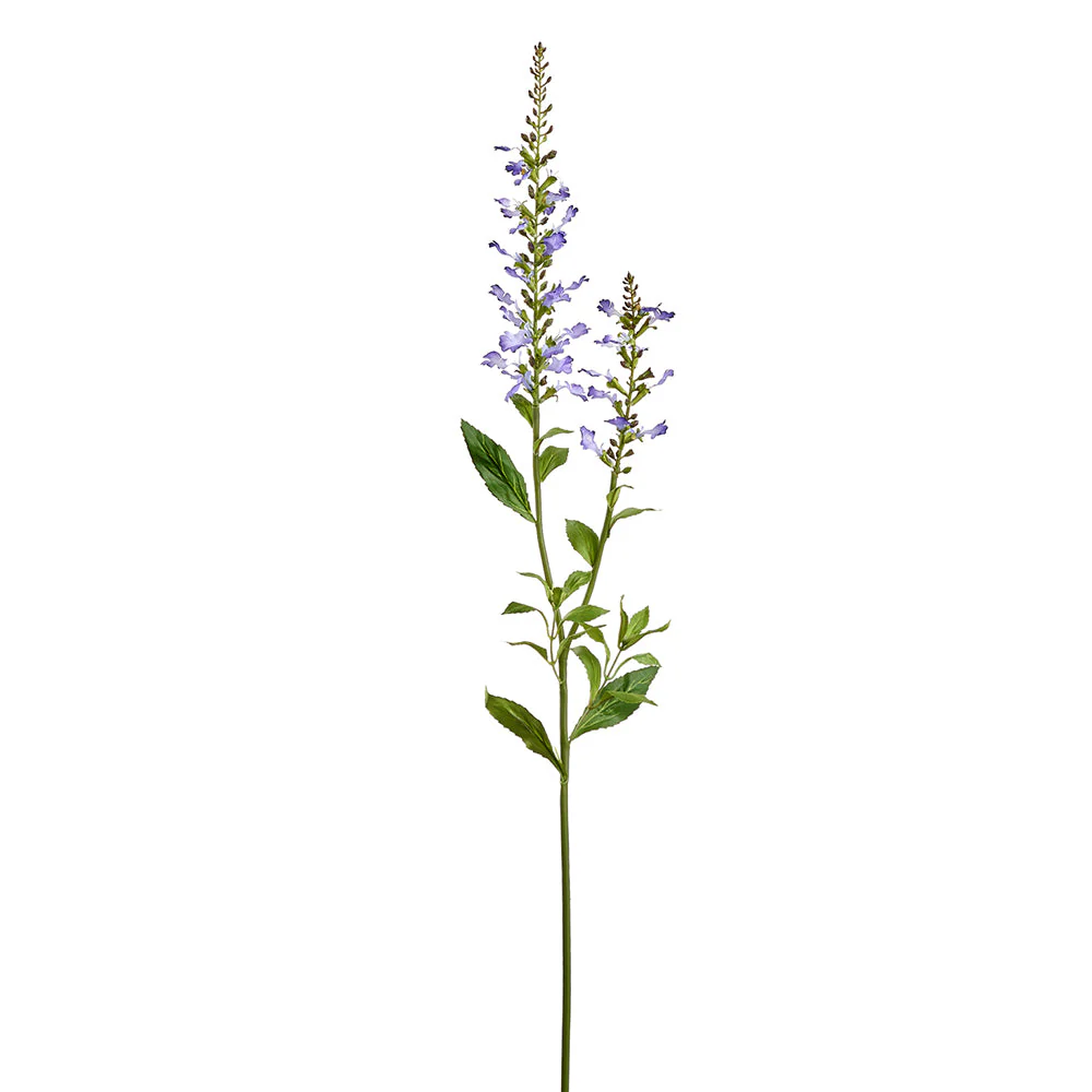 30" Flowering Sage Silk Flower Stem -Purple (Pack of 12)