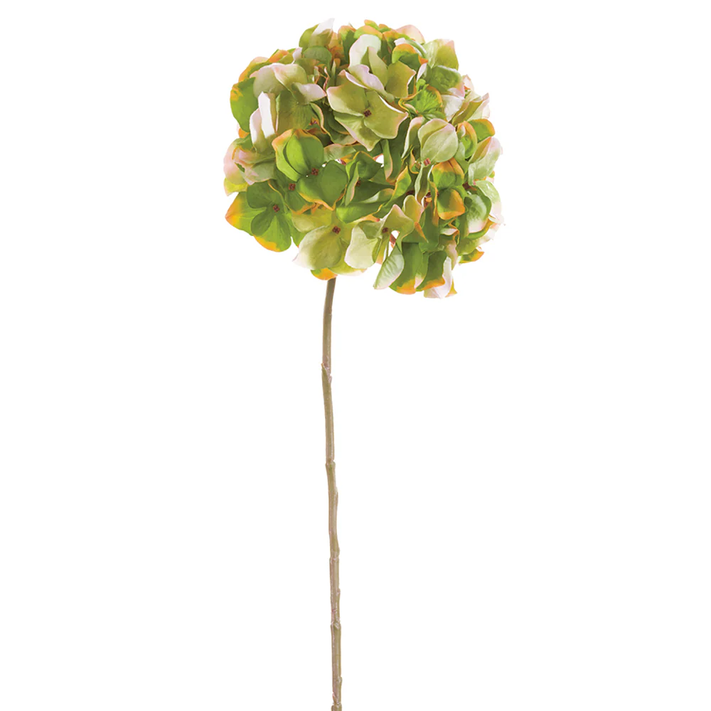 30" Hydrangea Silk Flower Stem -Green/Lavender (Pack of 12)