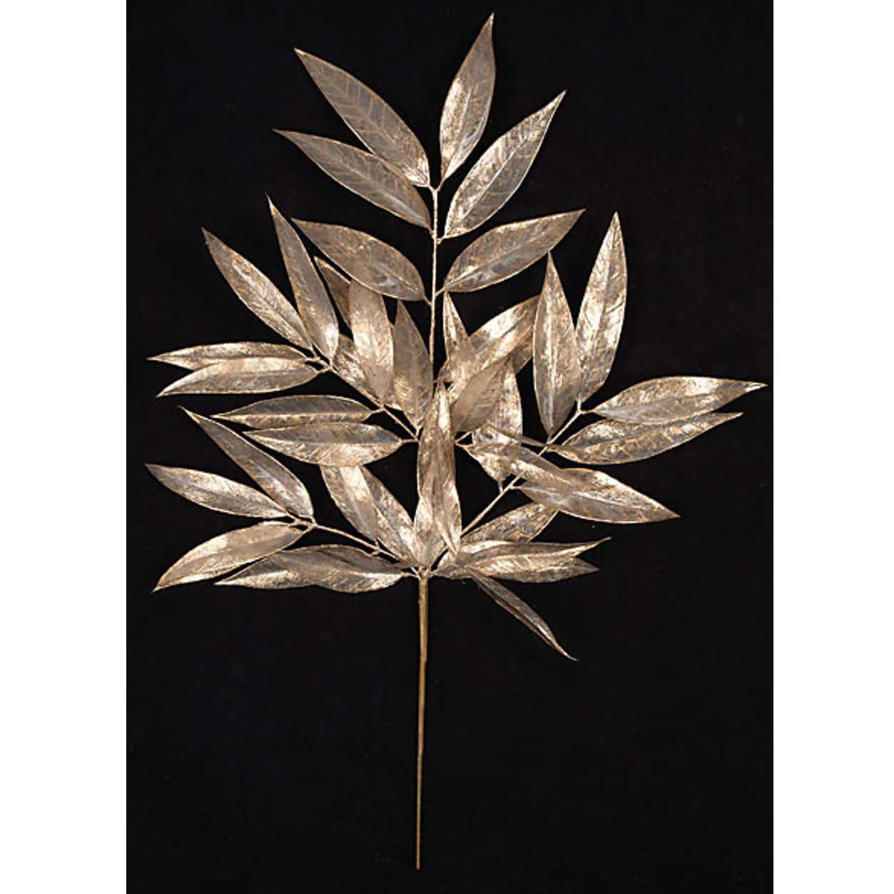 30" PE Artificial Willow Painted Leaf Stem -2 Tone Gold (Pack of 12) - Image 2