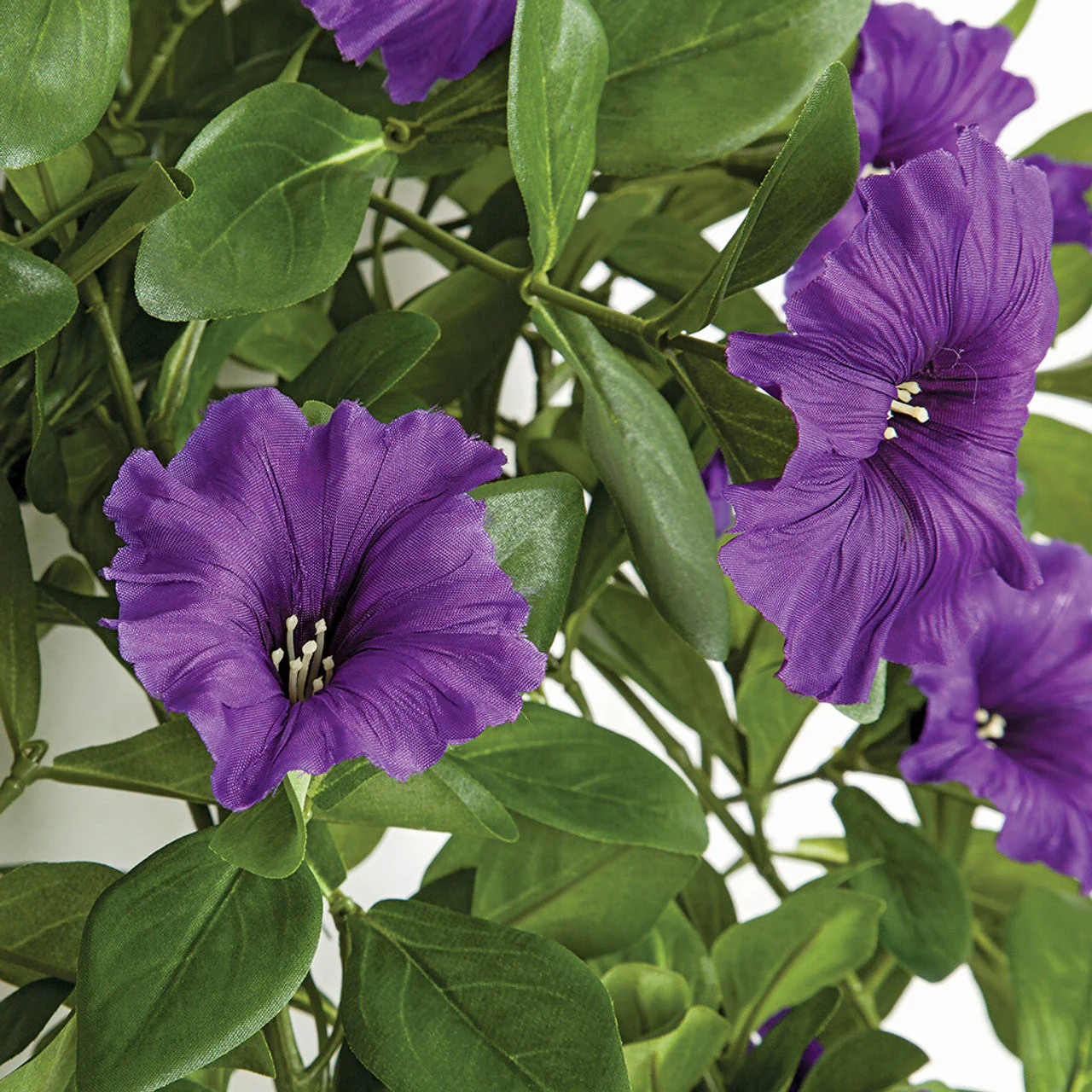 30" Petunia Silk Hanging Flower Bush -Purple (Pack of 4) - Image 2