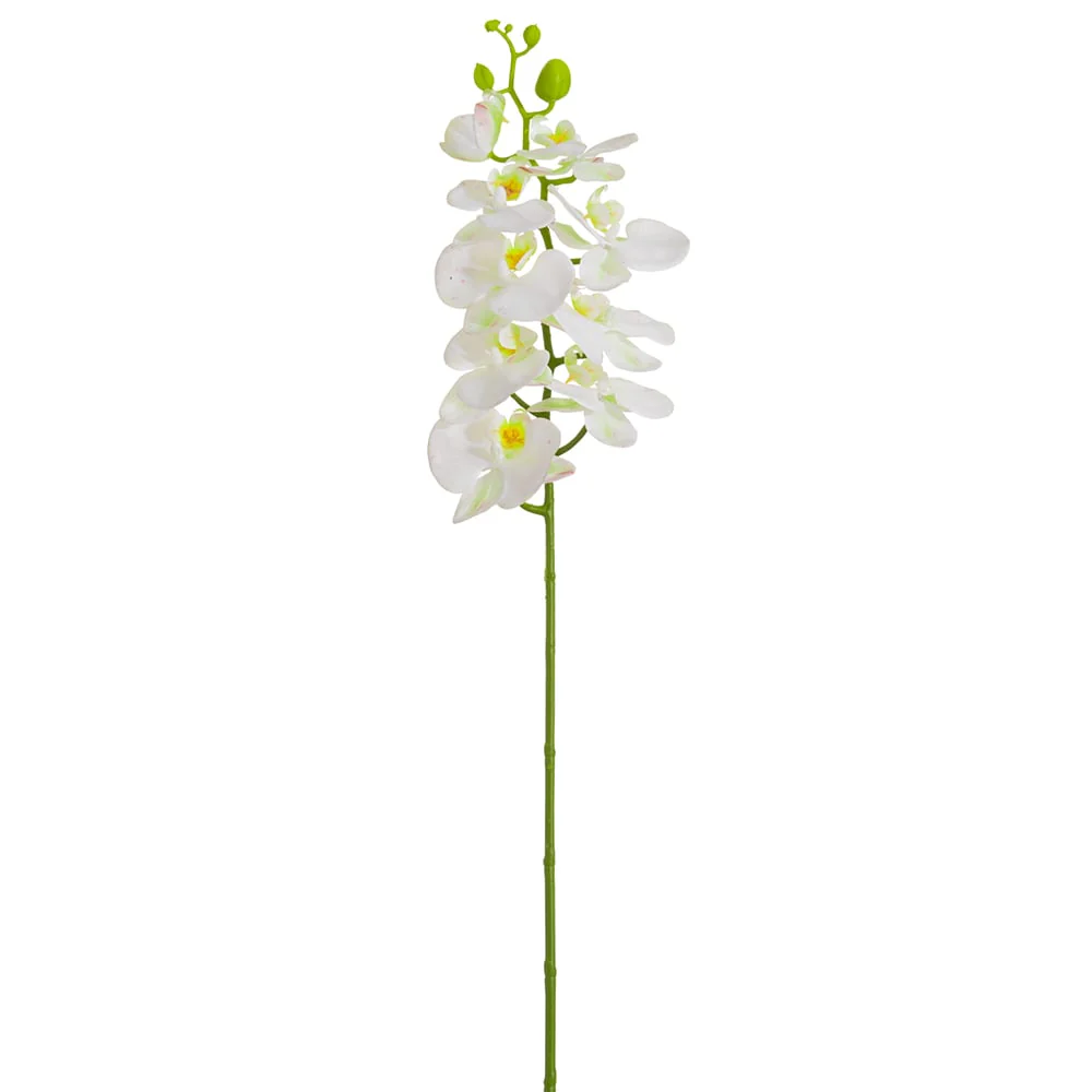 30" Silk Phalaenopsis Orchid Flower Stem -White (Pack of 12)