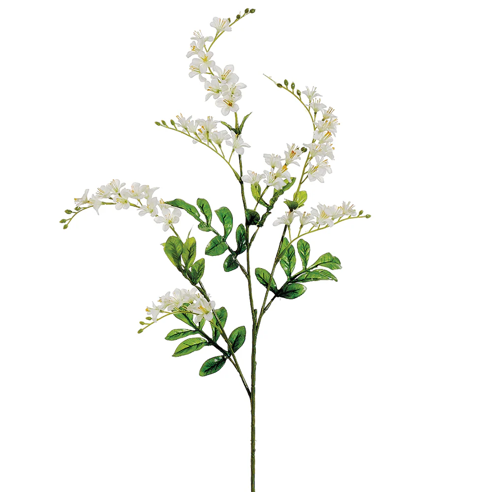 30" Silk Vinca Flower Spray -White (Pack of 12)