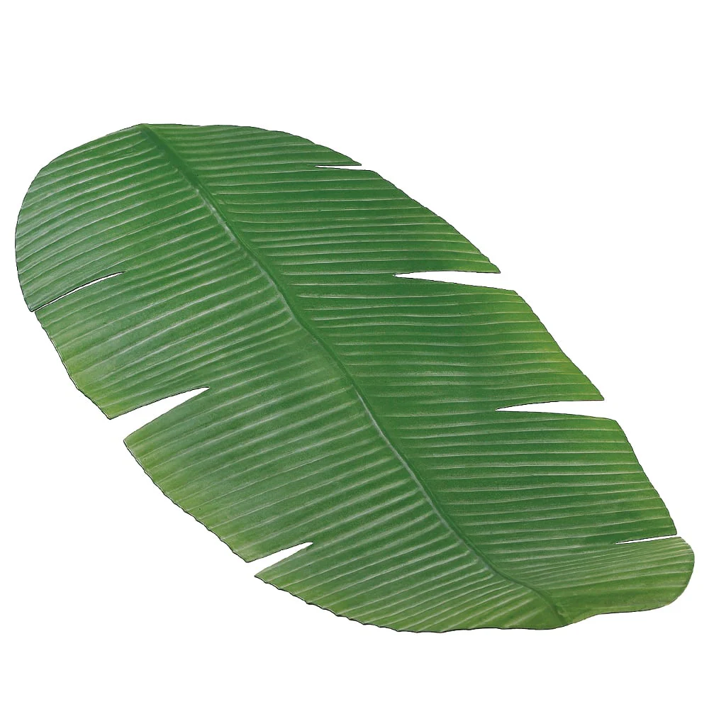 30"x16" Artificial Banana Leaf Table Runner -Green (Pack of 12)