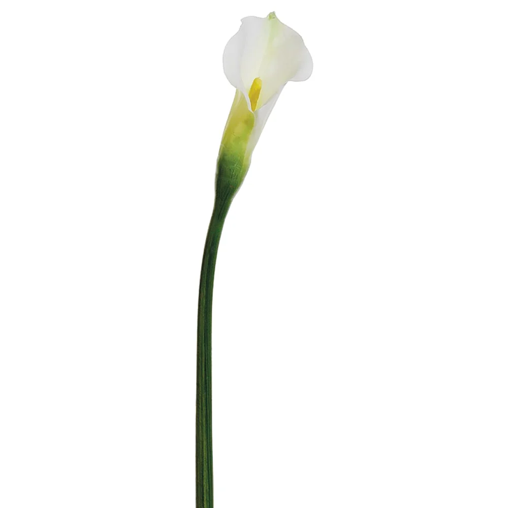 31.5" Silk Calla Lily Flower Spray -White/Green (Pack of 12)
