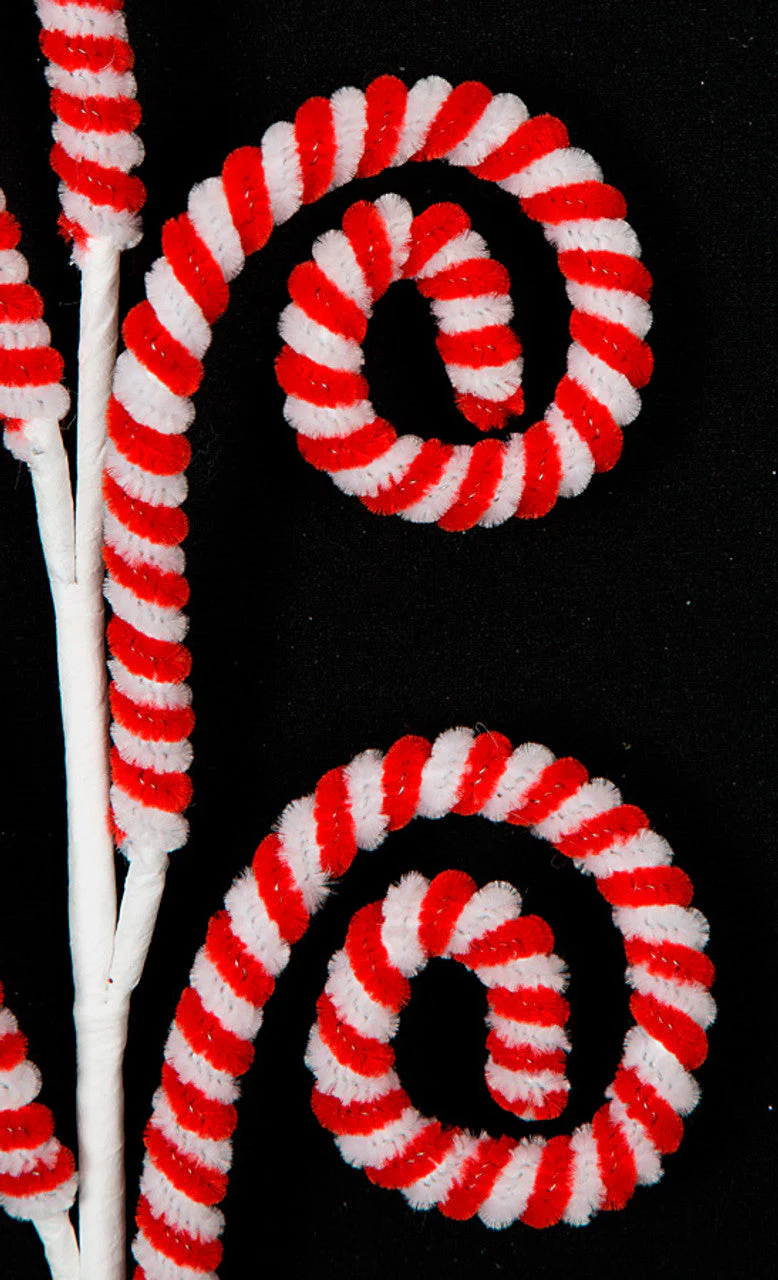 31" Adjustable Artificial Peppermint Stem -Red/White (Pack of 12) - Image 3