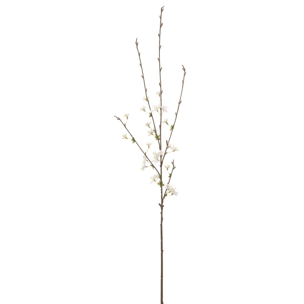 31" Cherry Blossom Silk Flower Stem -White (Pack of 12)