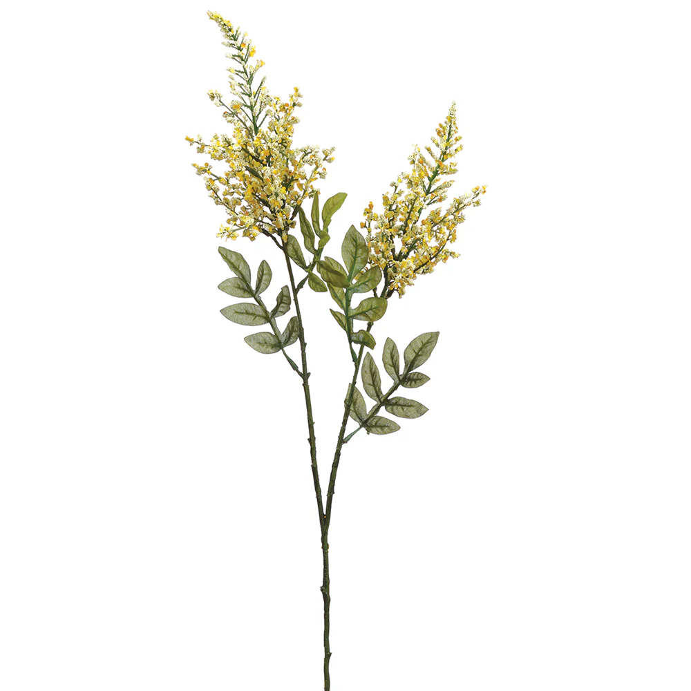 31" Heather Artificial Flower Stem -Yellow (Pack of 12)