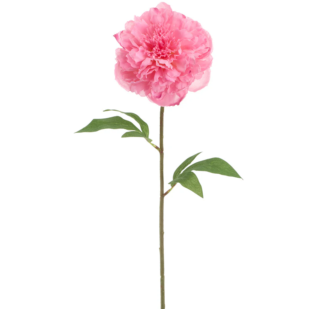 31" Peony Faux Flower Stem -Pink (Pack of 12)