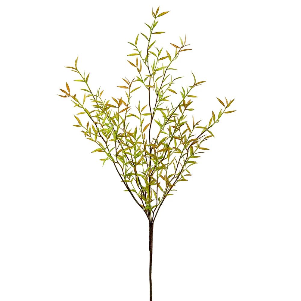31" Silk Myrtle Leaf Stem -Green/Burgundy (Pack of 12)