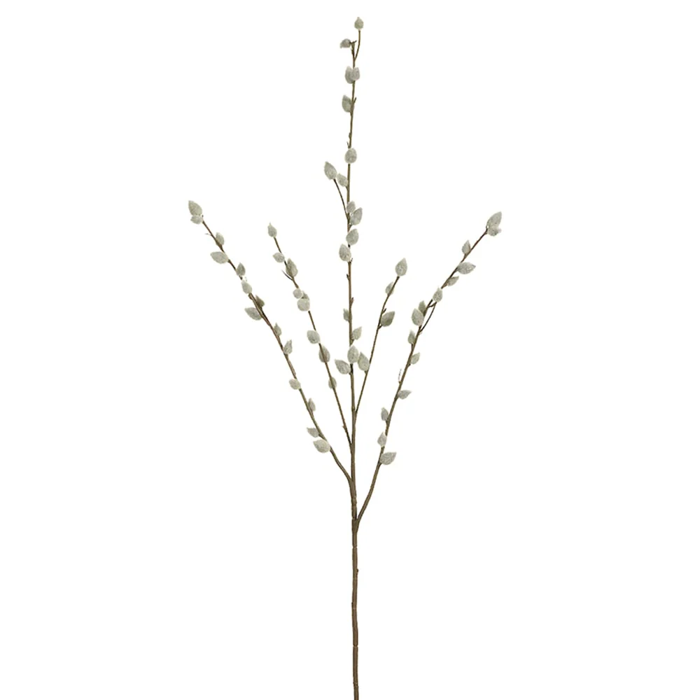 31" Silk Pussy Willow Blossom Flower Spray -Gray (Pack of 12)
