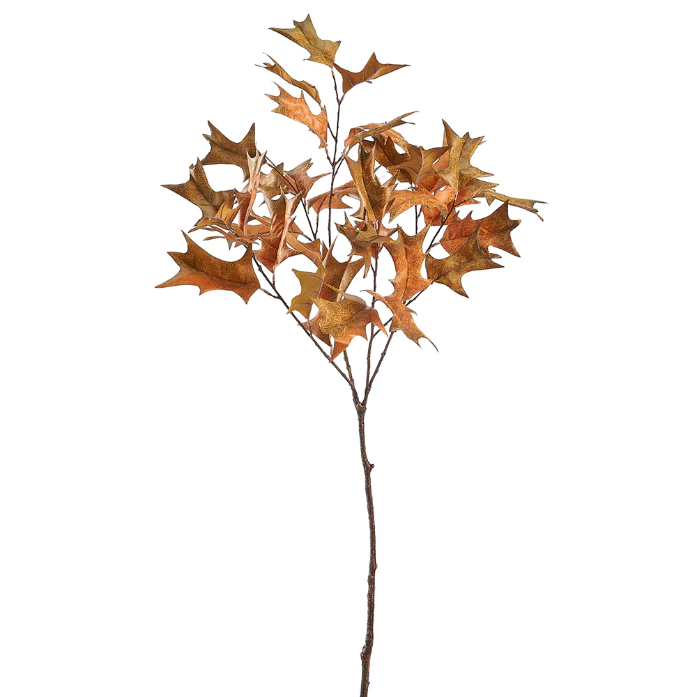 32.25" Silk Holly Leaf Stem -Moss/Toffee (Pack of 12)