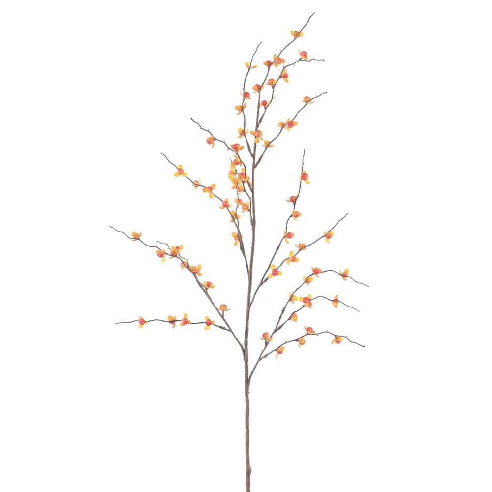 32.5" Artificial Bittersweet Berry Stem -Orange/Yellow (Pack of 12)