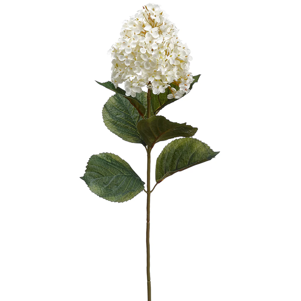 32.5" Silk Oakleaf Hydrangea Flower Stem -Cream (Pack of 12)