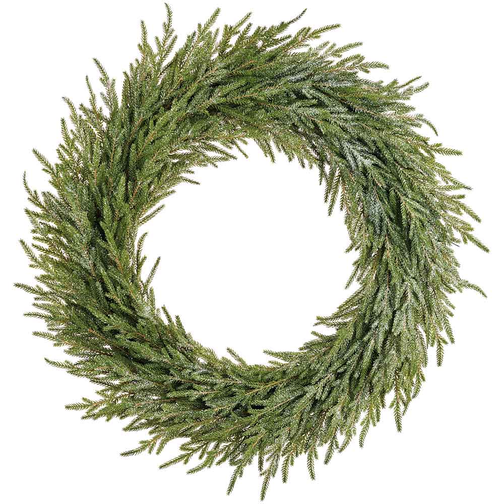 32" Artificial Cypress Wreath -Green
