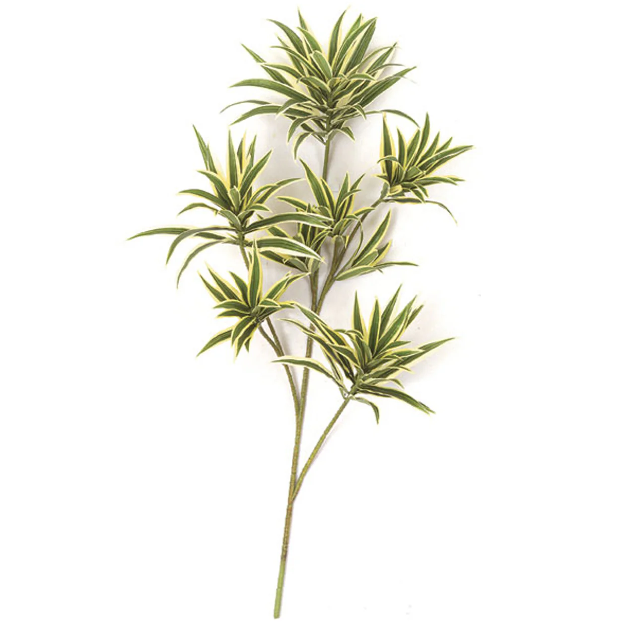 32" Artificial Dracaena Reflexa Branch Stem -Green/Yellow (Pack of 6)