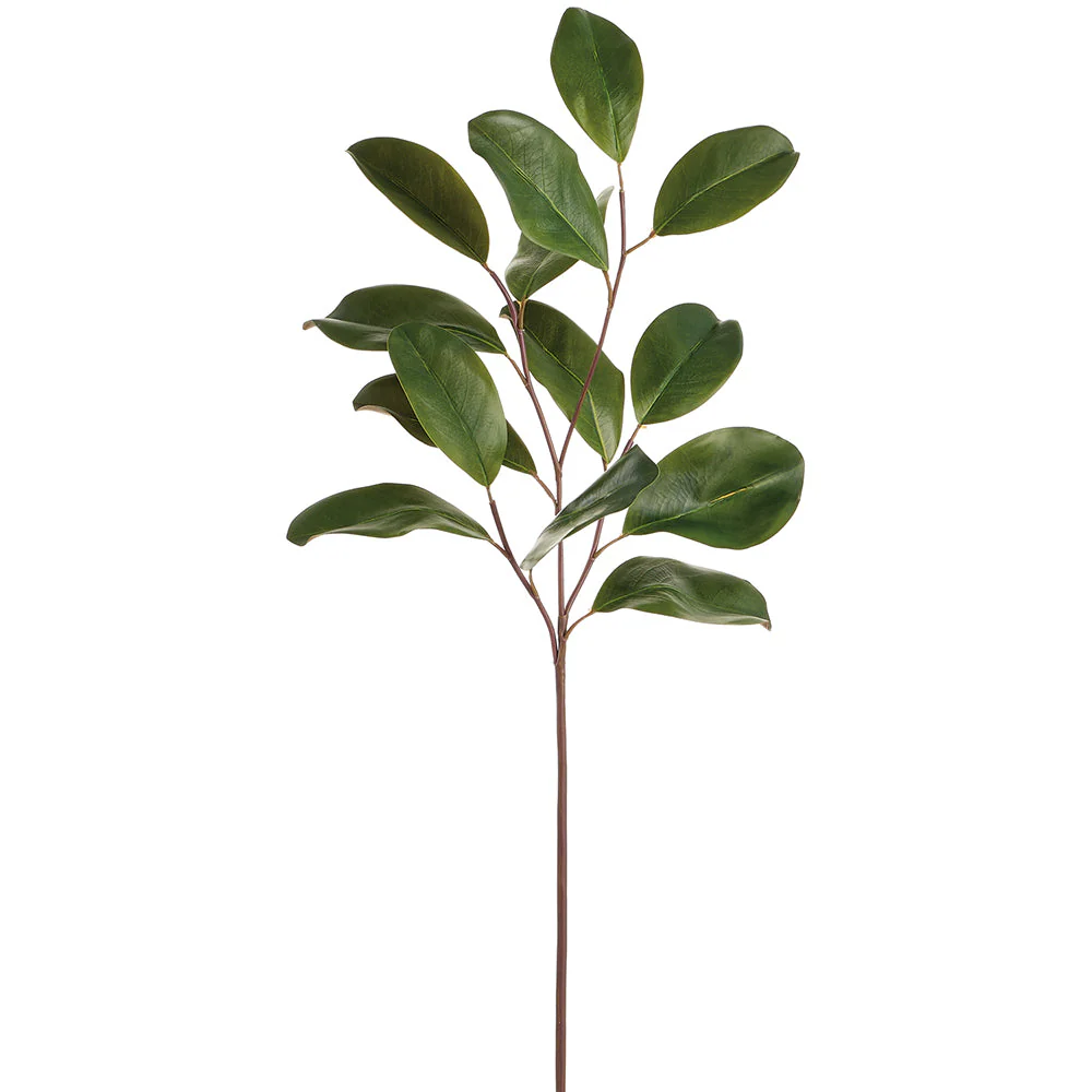 32" Artificial Magnolia Leaf Stem -Green (Pack of 12)
