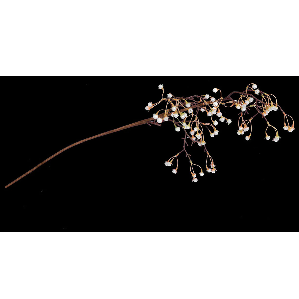 32" Artificial Pearl Berry Stem -White/Brown (Pack of 24)