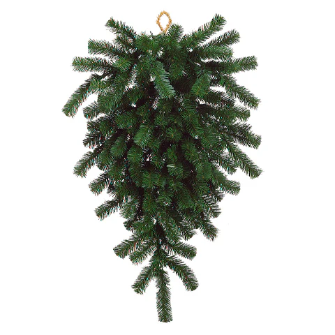 32" Artificial Windsor Pine Teardrop Swag -Green (Pack of 4)