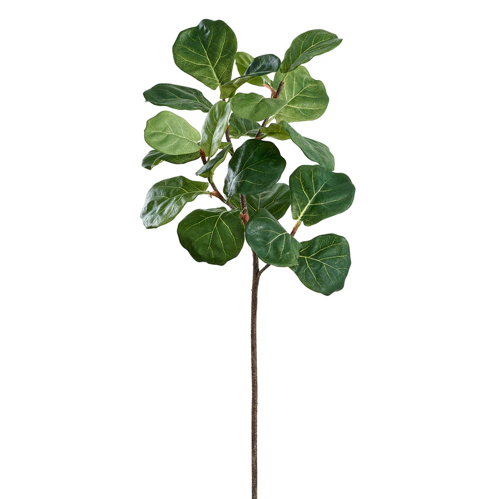 32" Fiddle Leaf Fig Silk Stem -Green (Pack of 4)