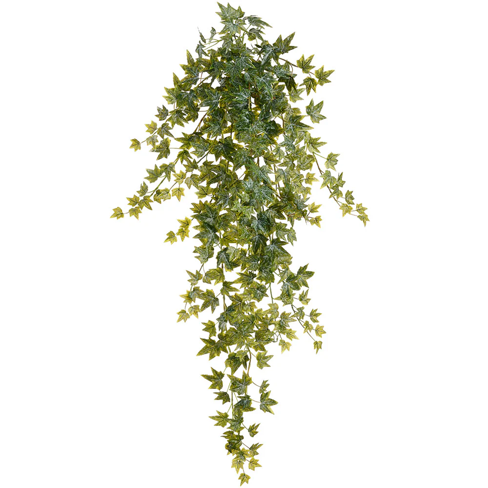 32" Hanging Ivy Leaf Silk Plant -Green/Gray (Pack of 6)