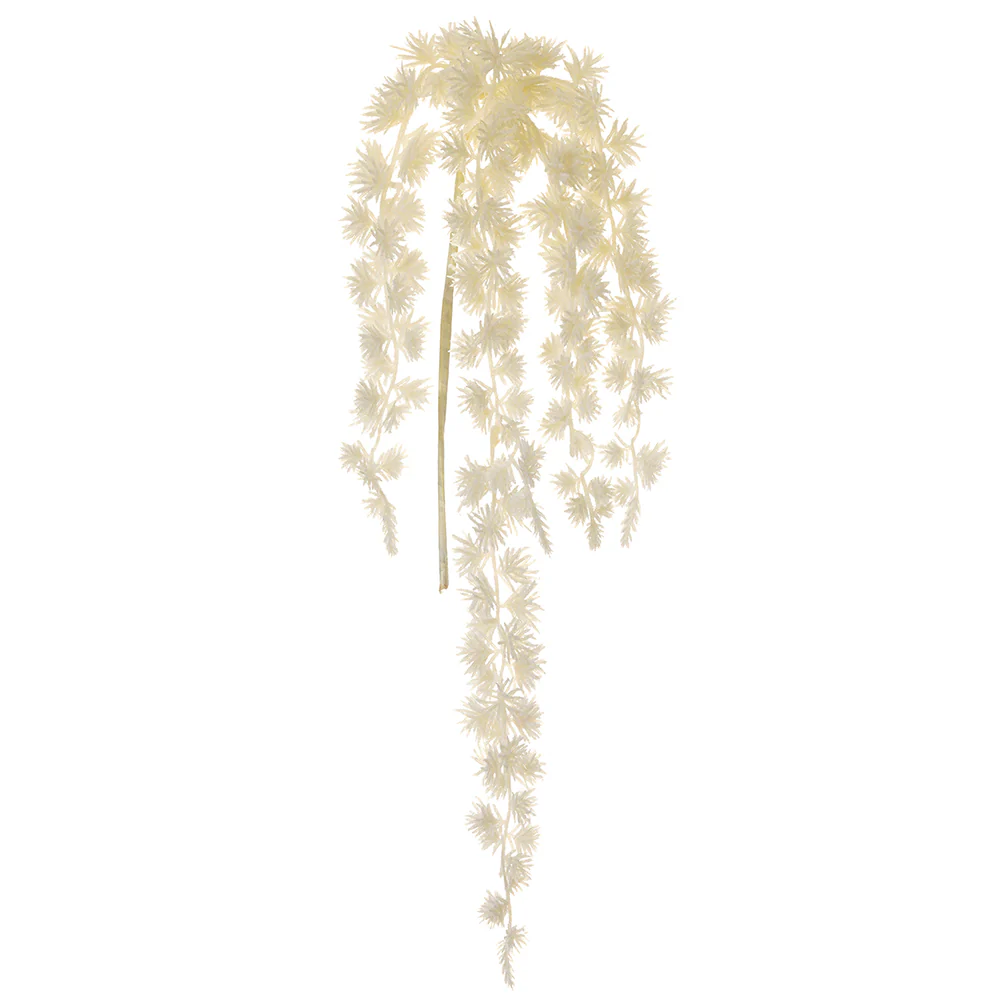 32" Hanging Metallic Artificial Short Needle Pine Stem -Cream (Pack of 12)
