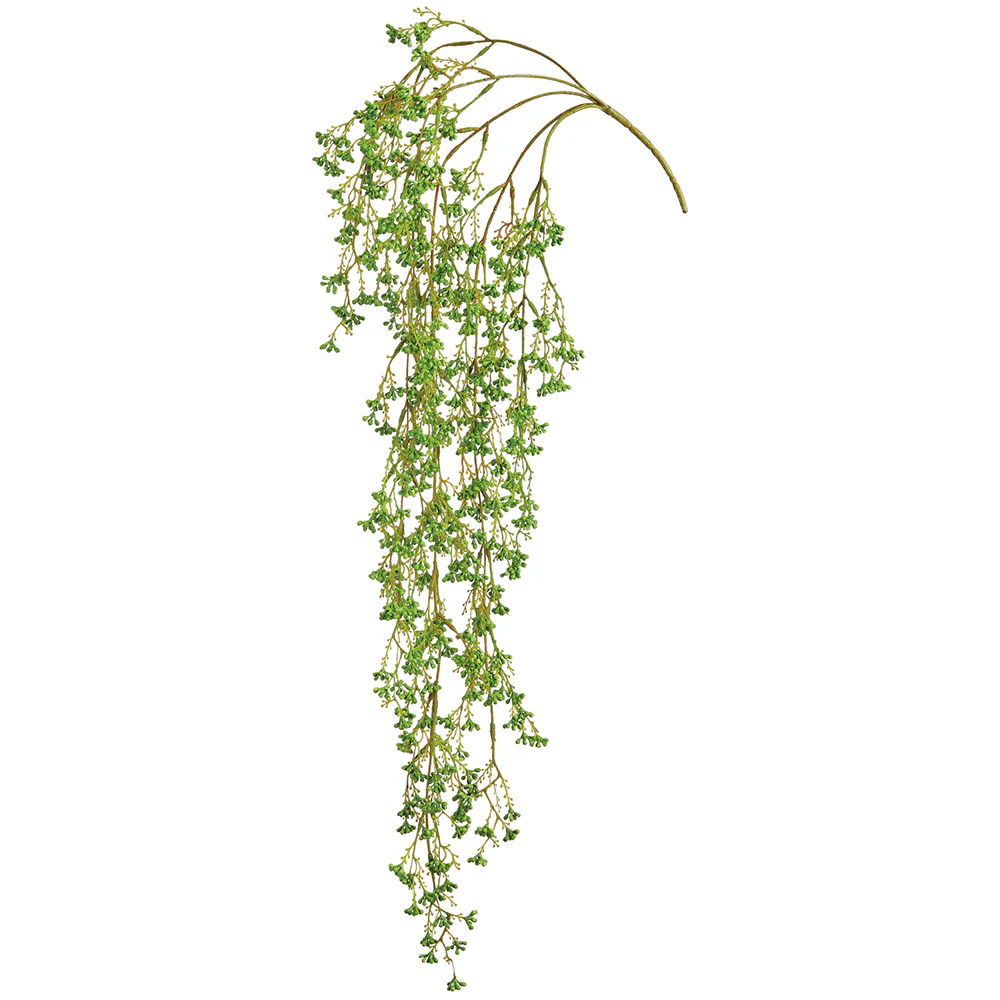 32" Hanging Plastic Berry Artificial Stem -Green (Pack of 12)