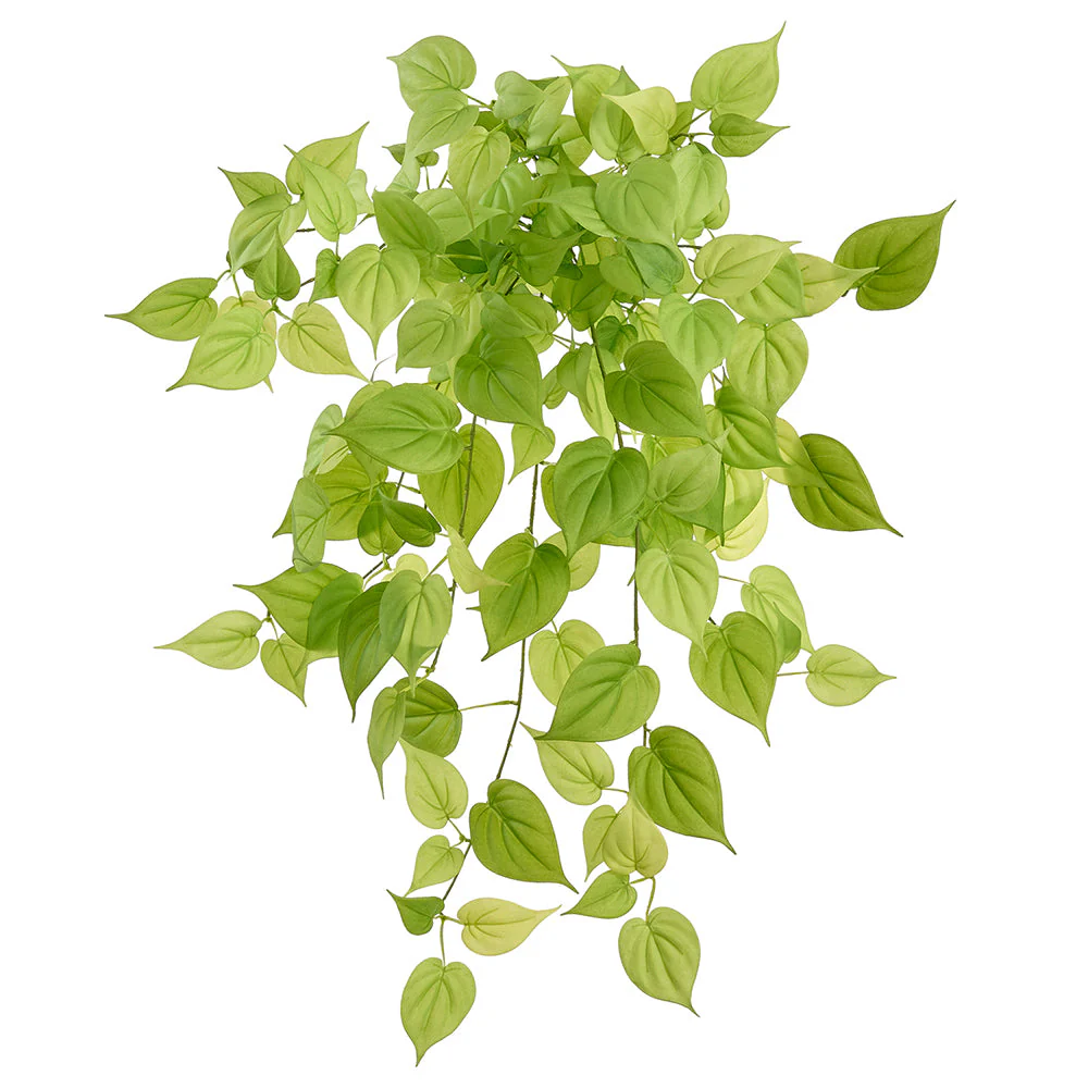 32" Outdoor UV-Resistant Artificial Hanging Betel Leaf Plant -Green (Pack of 6)
