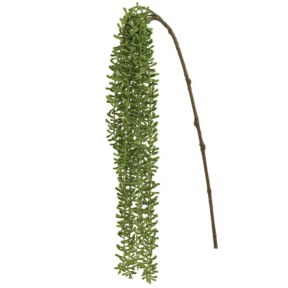 32" Outdoor UV-Resistant Artificial Hanging Senecio Succulent Stem -Green (Pack of 24)