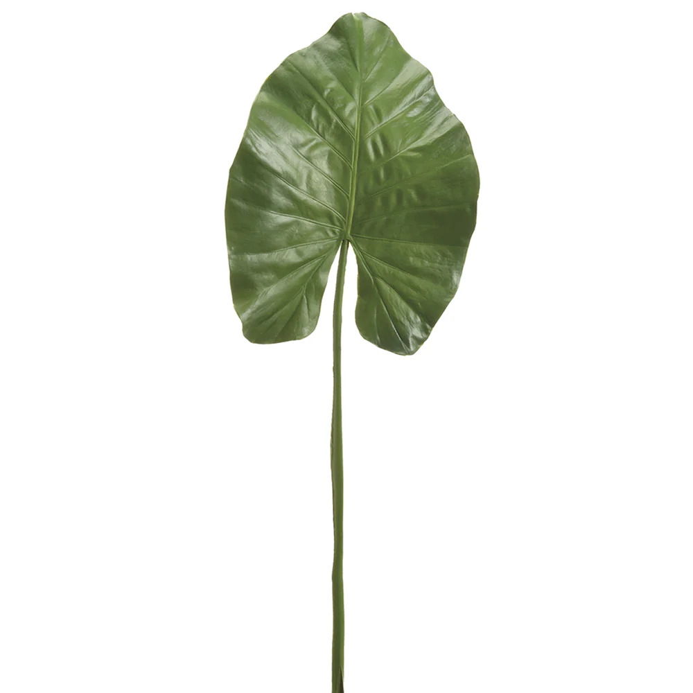 32" Silk Elephant Ear Leaf Stem -Green (Pack of 12)