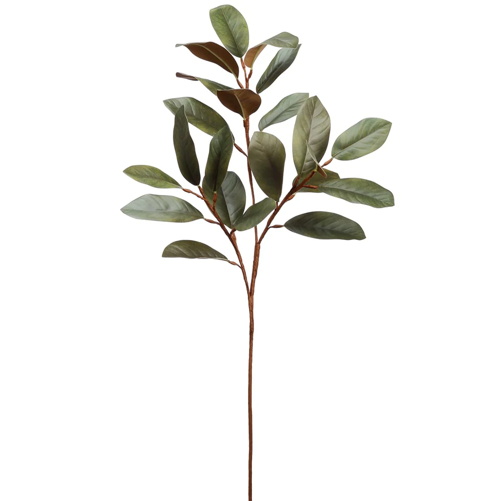 32" Silk Magnolia Leaf Stem -Green (Pack of 12)