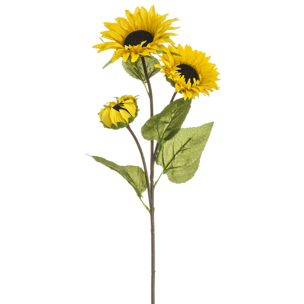 32" Silk Sunflower Flower Stem -Yellow (Pack of 12)