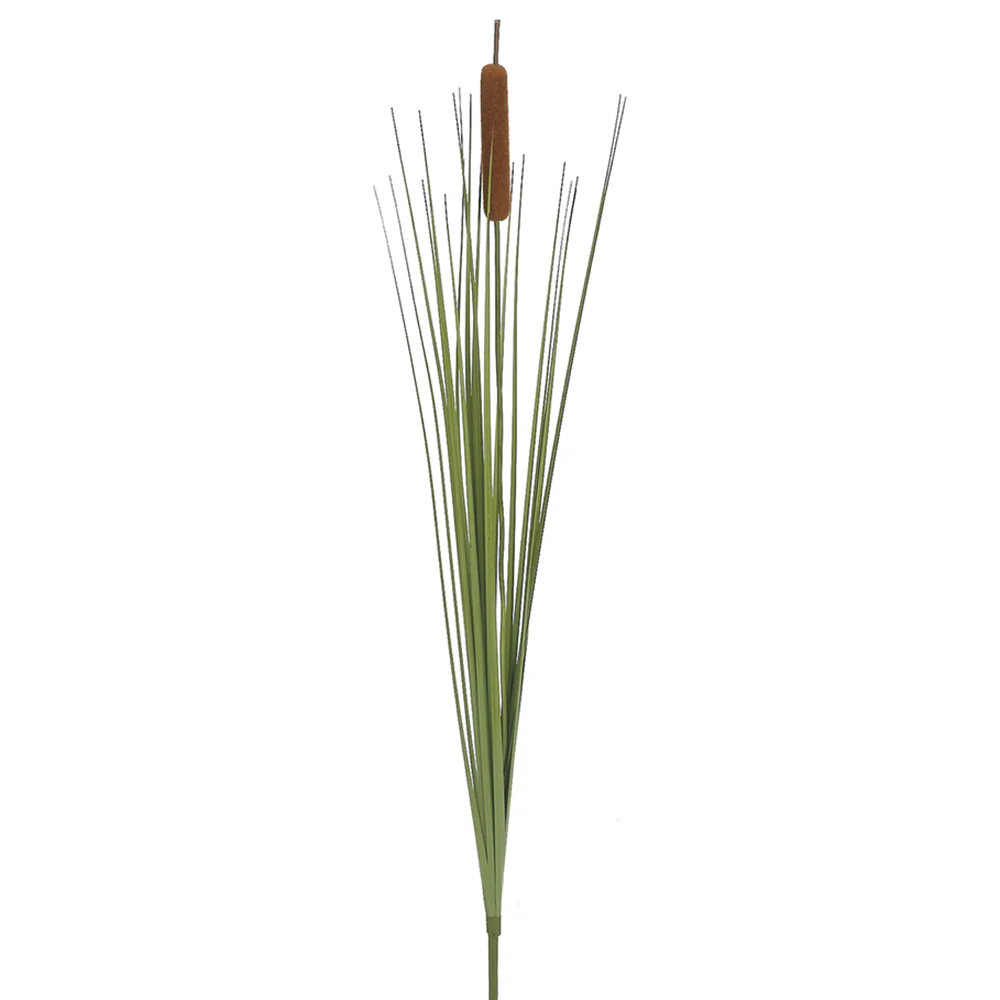 33" Cattail Artificial Bush -Light Brown (Pack of 24)