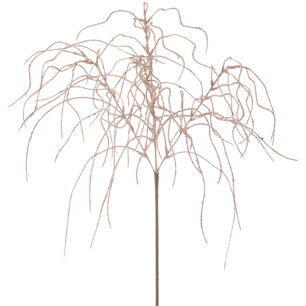 33" Glittered Artificial Grass Stem -Bronze (Pack of 12)