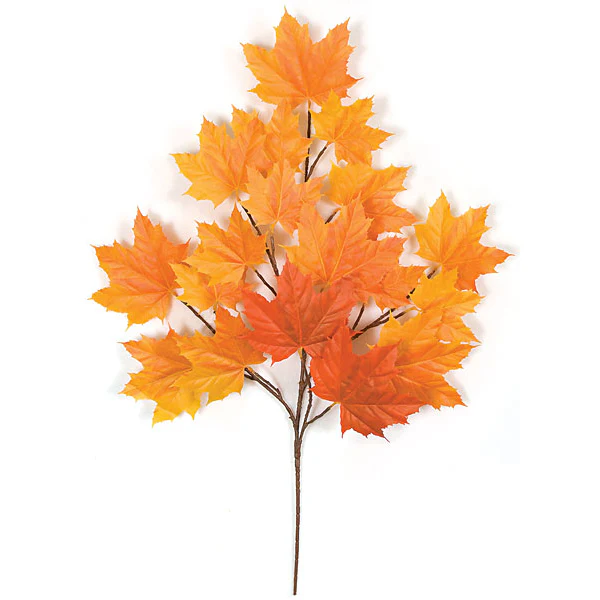 33" IFR Artificial Sugar Maple Branch Stem -Red/Orange (Pack of 12)