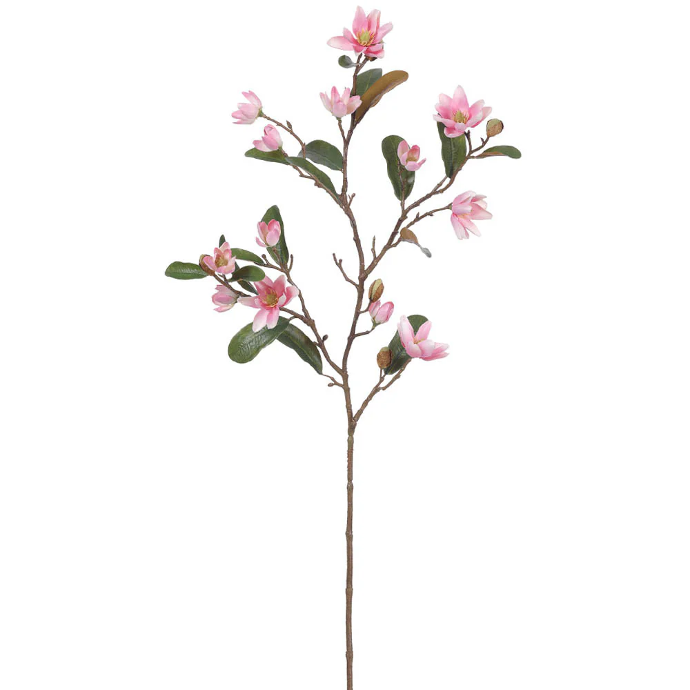 33" Magnolia Silk Flower Stem -Pink (Pack of 12)