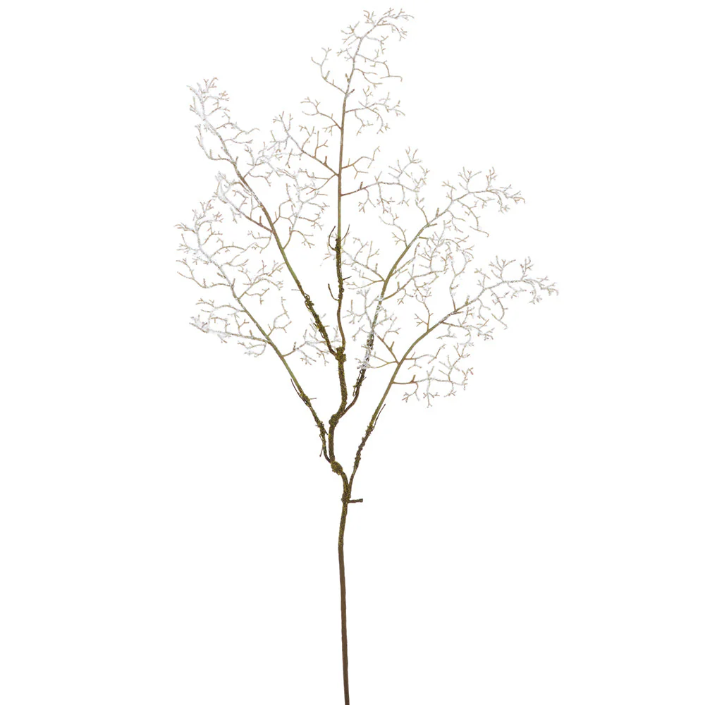 33" Spirea Silk Flower Stem -White (Pack of 12)