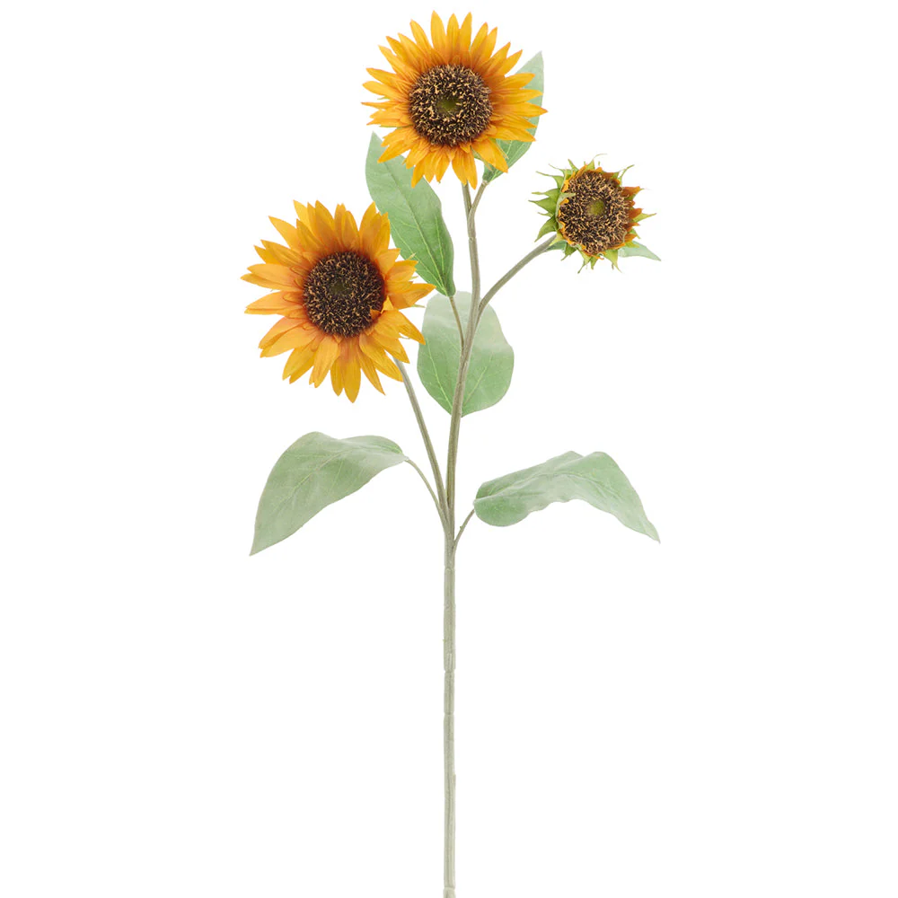 34.5" Sunflower Silk Flower Stem -Yellow/Gold (Pack of 12)