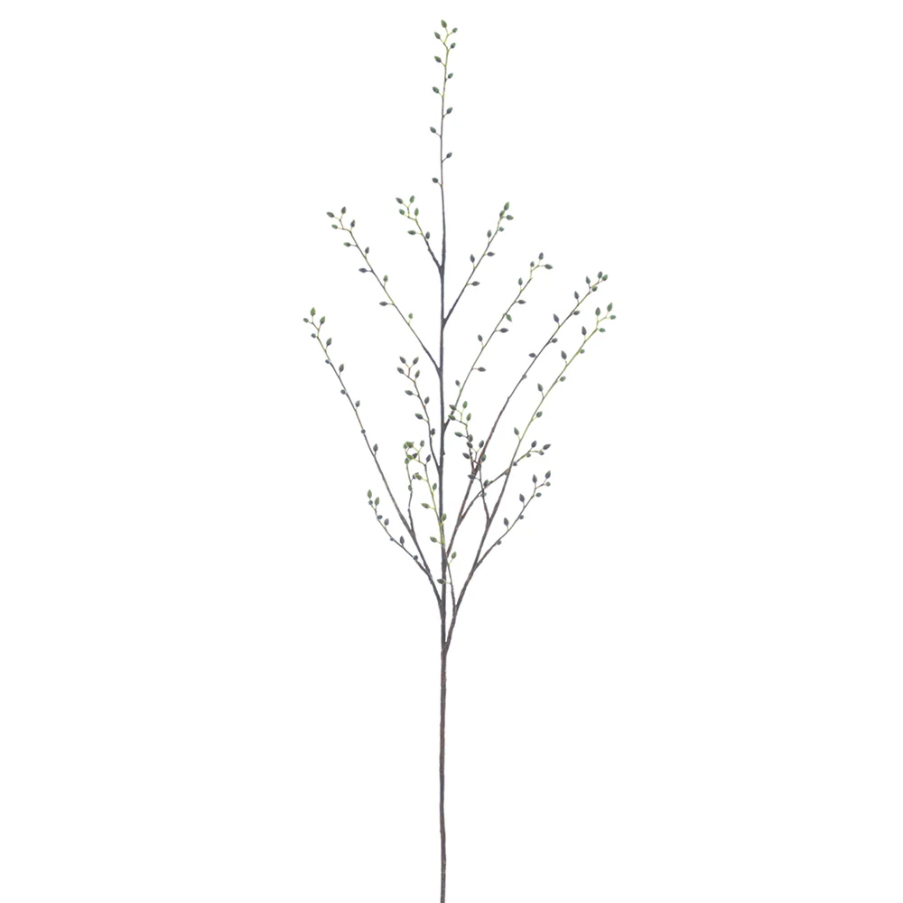 34" Artificial Budding Twig Stem -Green/Brown (Pack of 24)