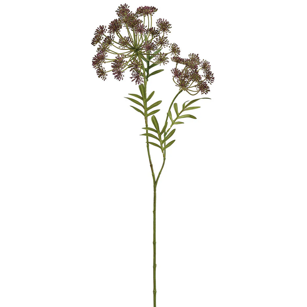 34" Dill Artificial Flower Stem -Purple (Pack of 12)