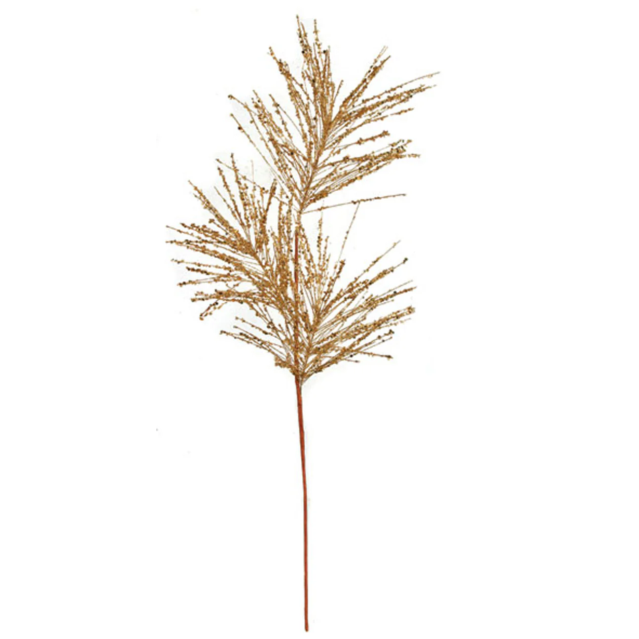 34" Glittered & Sequin Artificial Pine Stem -Gold (Pack of 12)