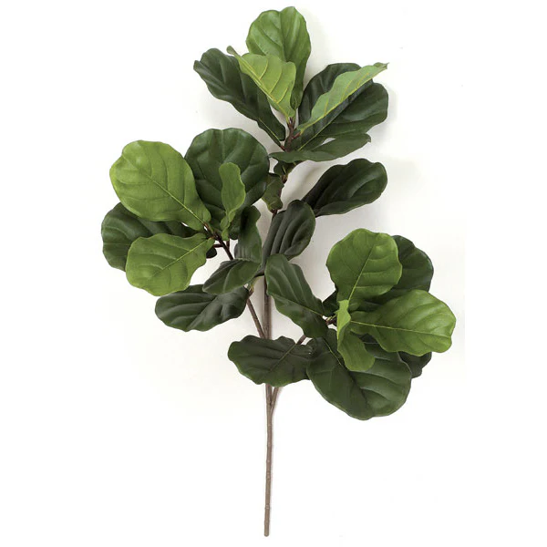 34" IFR Artificial Fiddle Leaf Fig Branch Stem -2 Tone Green (Pack of 6)