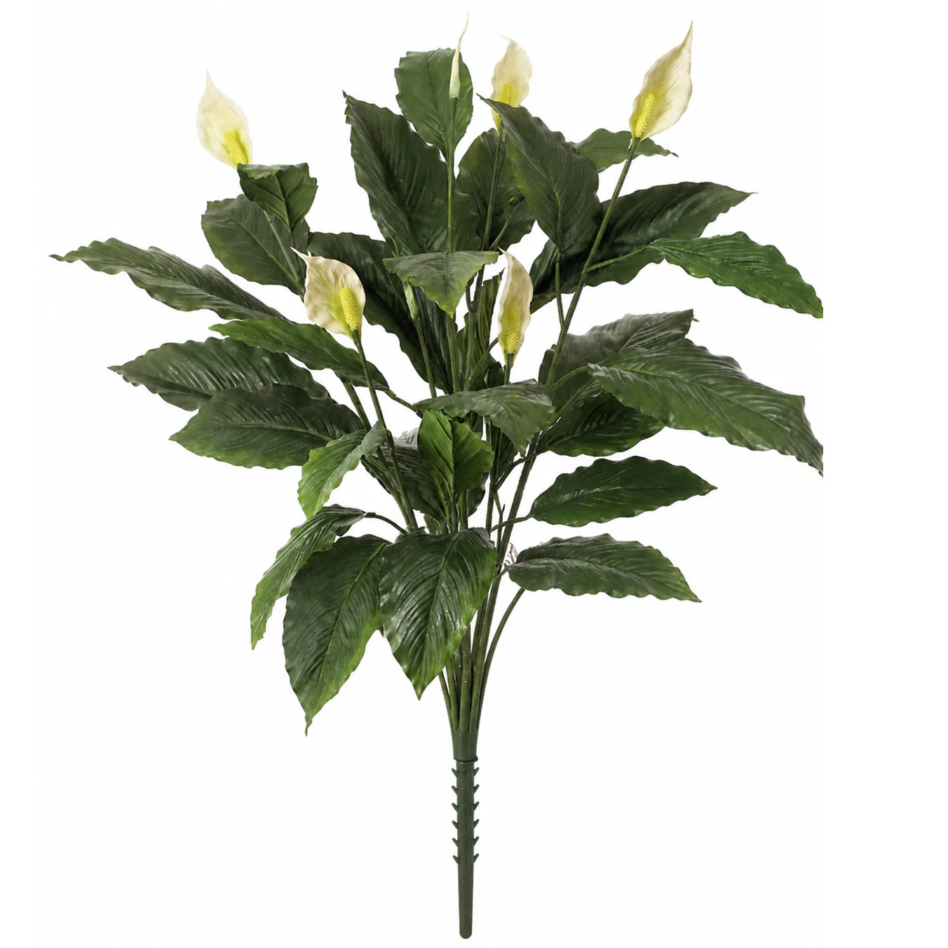 34" IFR Soft Touch Peace Lily Spathiphyllum Artificial Plant -Green/Cream (Pack of 6)