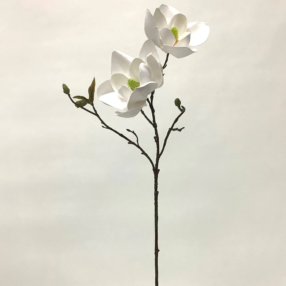 34" Magnolia Faux Flower Stem -White (Pack of 12)