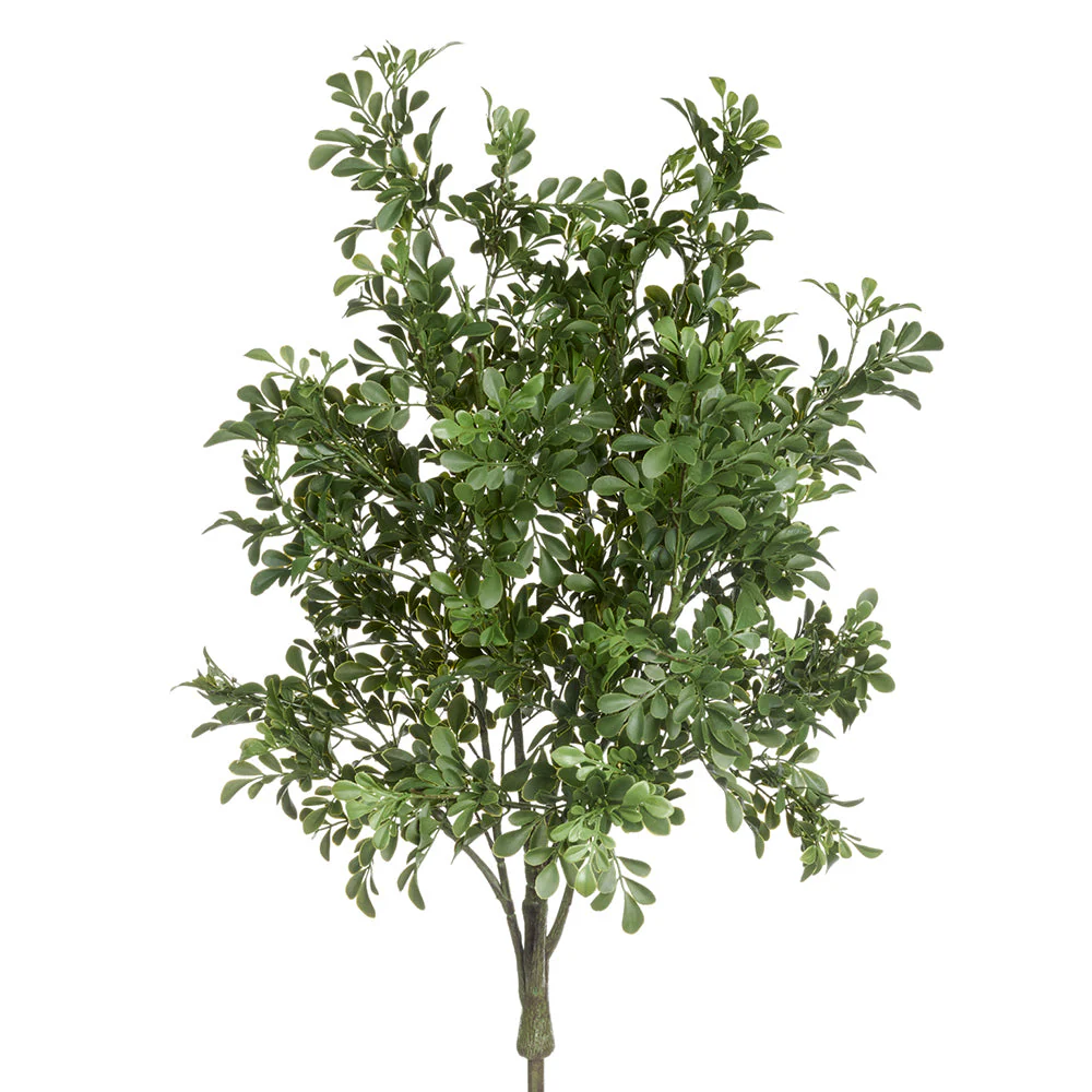 34" Outdoor UV-Resistant Artificial Boxwood Plant -Green (Pack of 4)