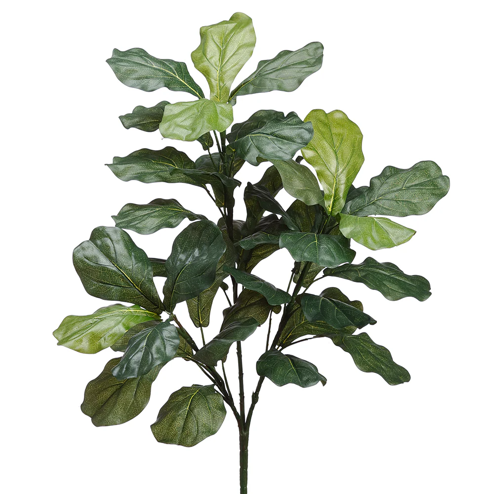 34" Silk Fiddle Leaf Fig Plant -40 Leaves -Green (Pack of 6)