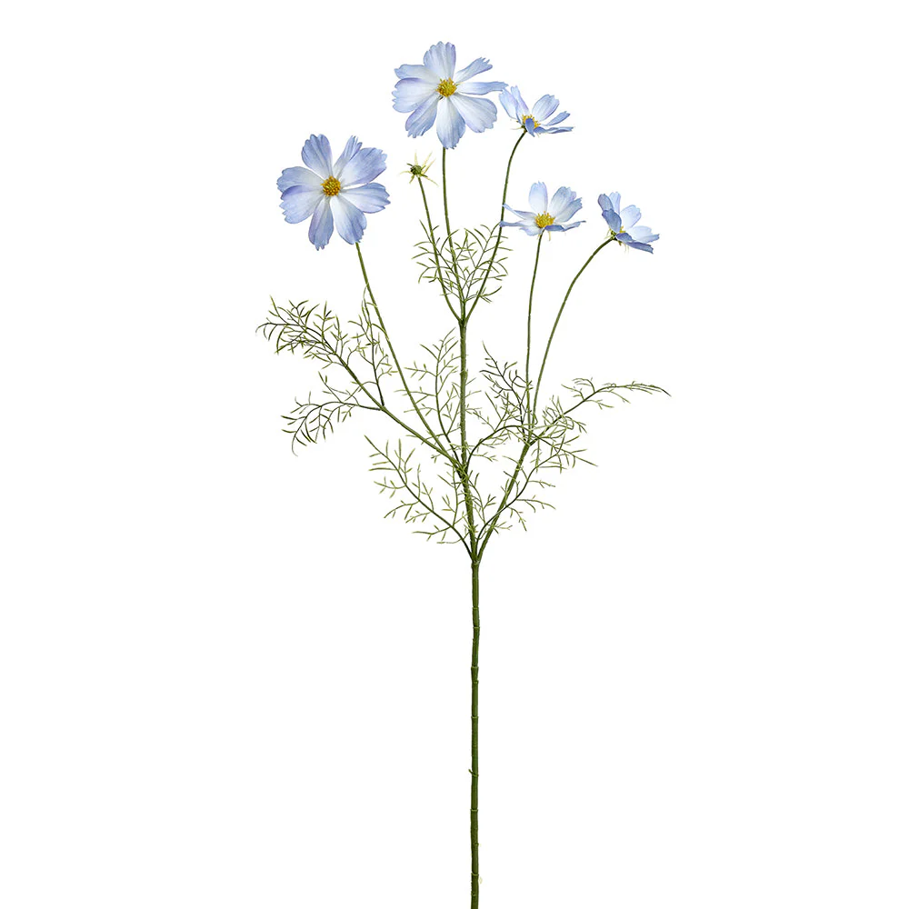 35" Cosmos Silk Flower Stem -Periwinkle (Pack of 12)