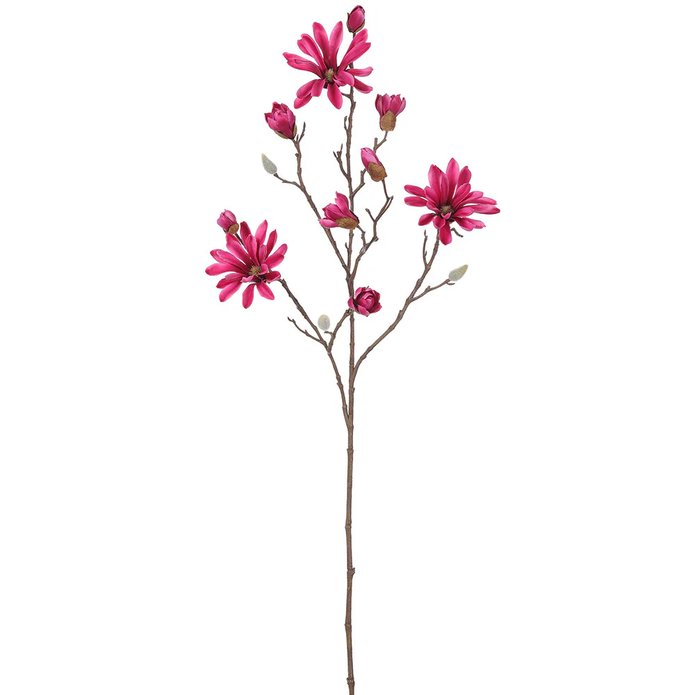 35" Japanese Magnolia Silk Flower Stem -Mauve (Pack of 12)