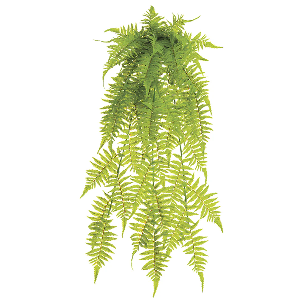 35" Outdoor UV-Resistant PE Soft-Touch Artificial Boston Fern Plant -Green (Pack of 6)
