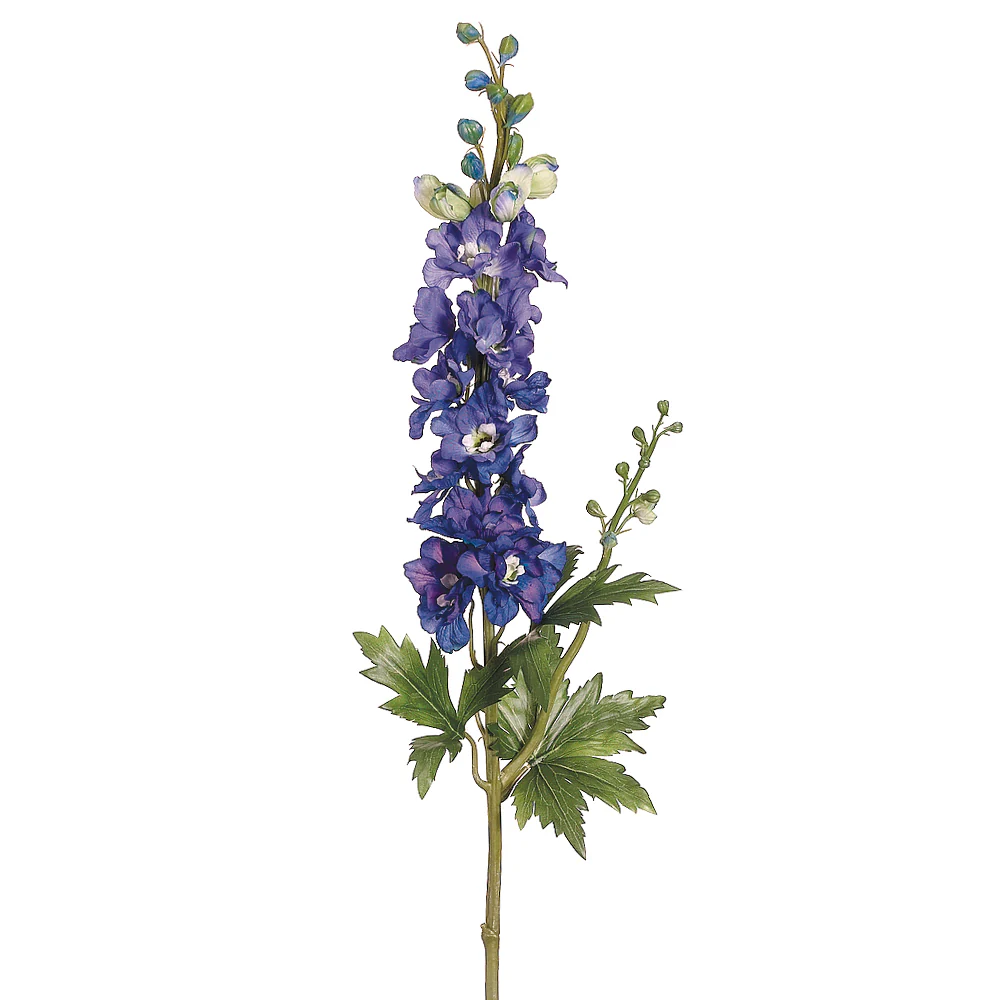 35" Silk Delphinium Flower Spray -Blue/Helio (Pack of 12)